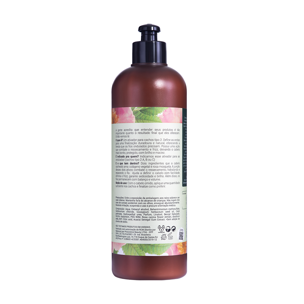 Ativador de Cachos 2ABC Bonita por Natureza Rosa Mosqueta 500ml
