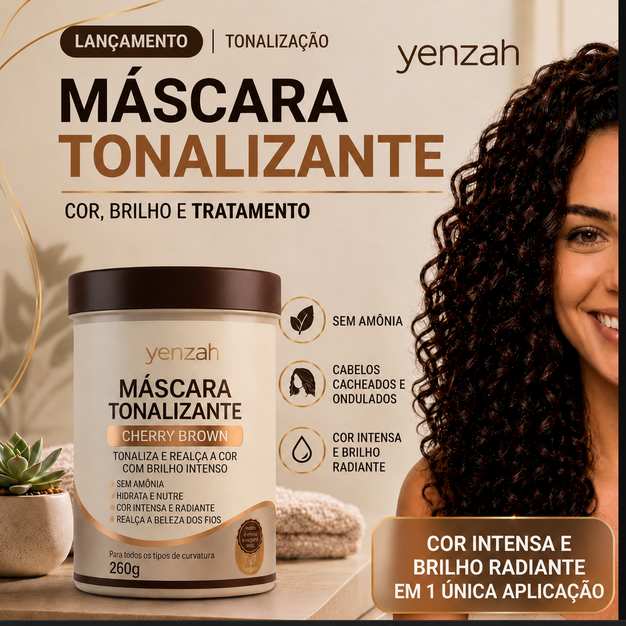 Máscara Tonalizante Cherry Brown