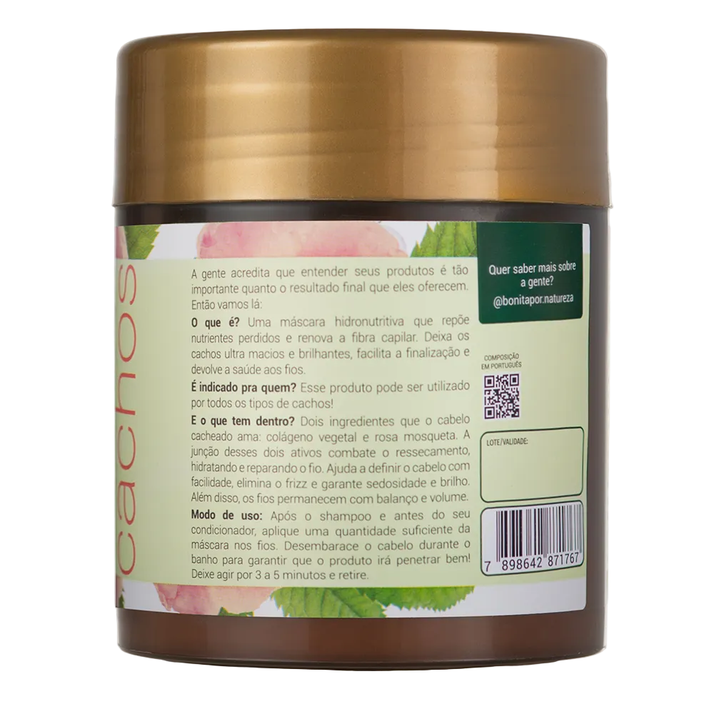 Máscara Bonita por Natureza Rosa Mosqueta 470g