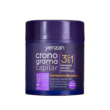 Máscara Yenzah Cronograma Capilar 3 em 1 Pós-química 480g